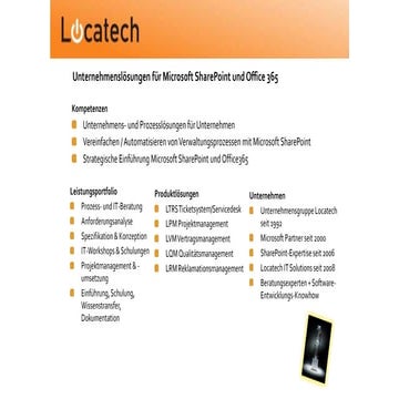 Projektmanagement LPM für Microsoft SharePoint und Office365