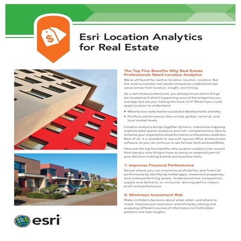 Esri Location Analytics for Real Estate