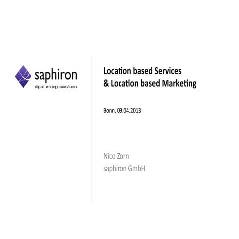 Location based Marketing und Location based Marketing (Workshop)