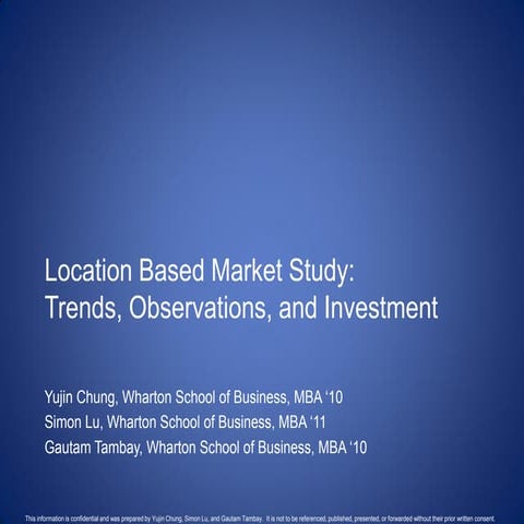 Location-based services and startups: Trends, observations and investment themes