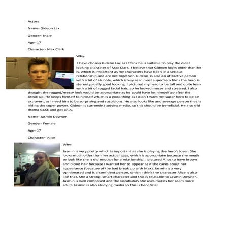 Location, costumes, props, actors