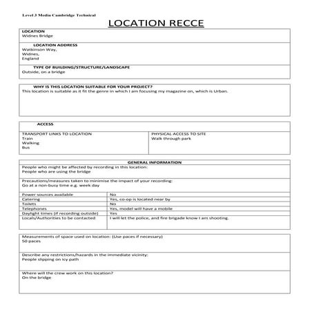 Location recce (home) | DOC