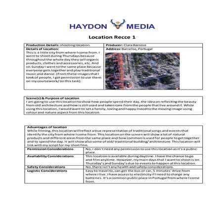 Location recce 1- Barcelos