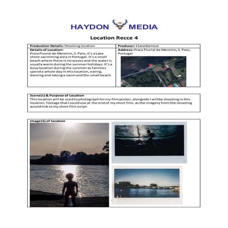 Location recce 4- Praia Fluvial de Merelim