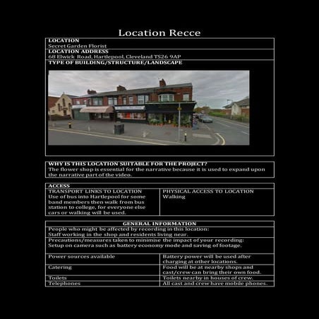 Location Recce - Florist 