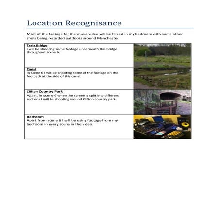 Location recognisance