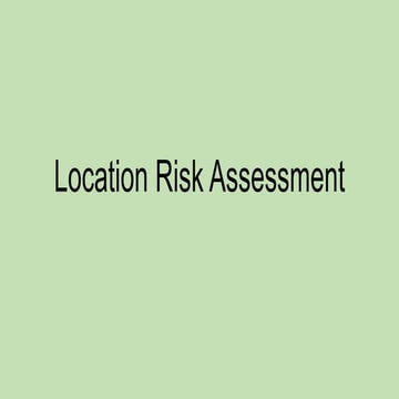 Location risk assessment