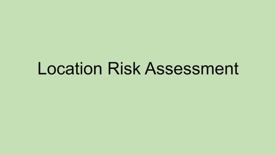 Risk assessments | PPTX