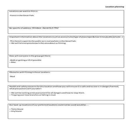 Order of stuff on your ots | DOCX