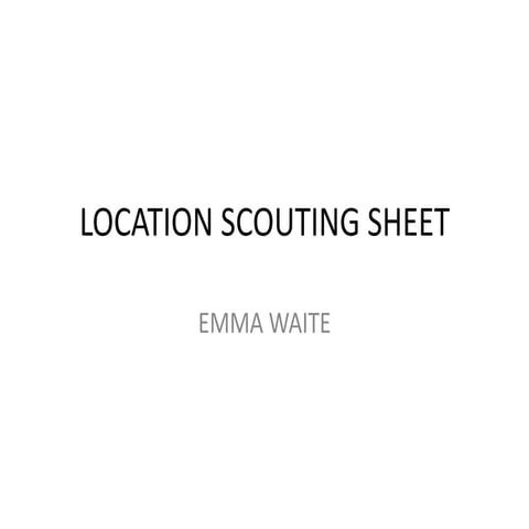 Location Scouting Sheet | DOCX