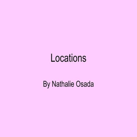 Locations powerpoint