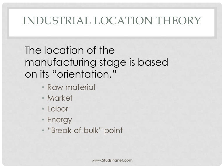 Location theories