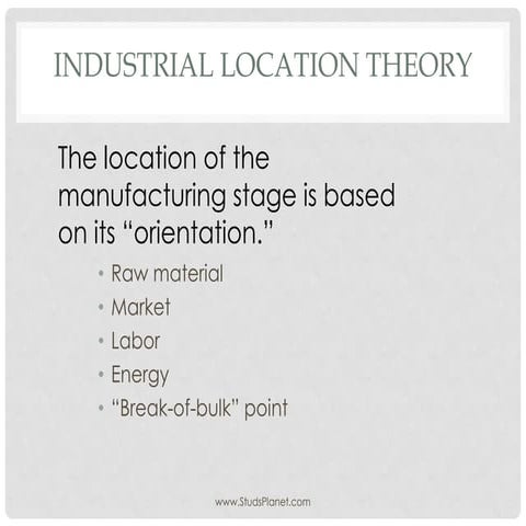 Location theories