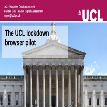 The UCL lockdown browser pilot