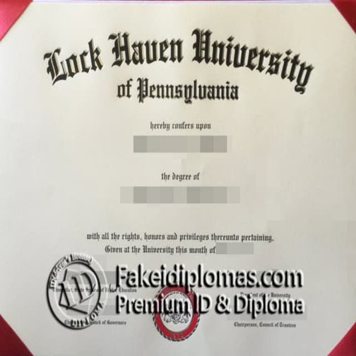 Lock Haven University diploma