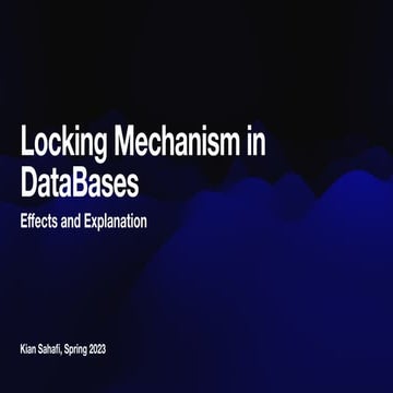 Understanding Locking Mechanisms in Database Systems