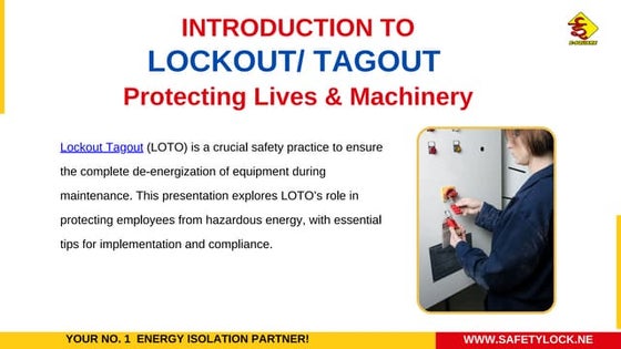 LOCKOUT TAGOUT OSHA COMPLIANT | PPT