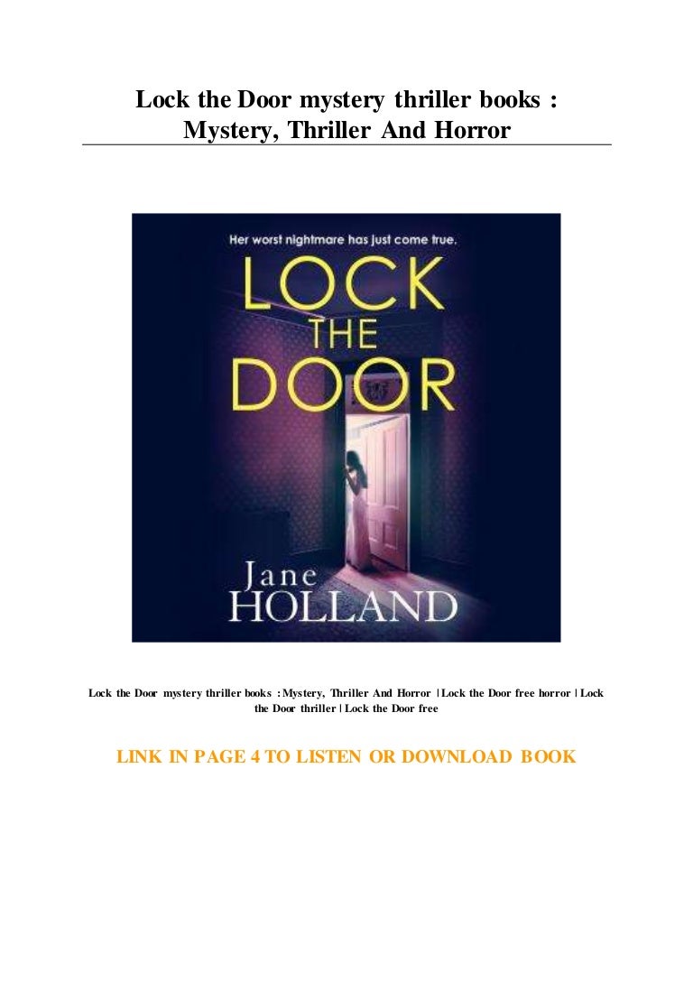Lock the Door mystery thriller books Mystery... Thriller And Horror