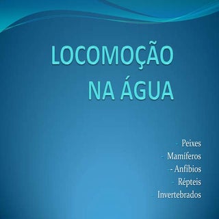 LocomoçãO Na áGua