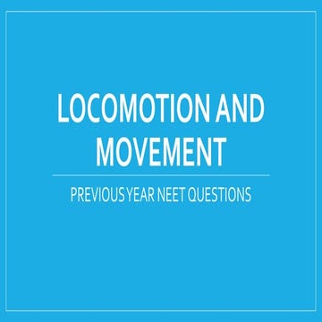 Locomotion and movement previous year 33 NEET questions