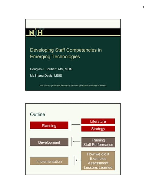 Developing Staff Competencies in Emerging Technologies