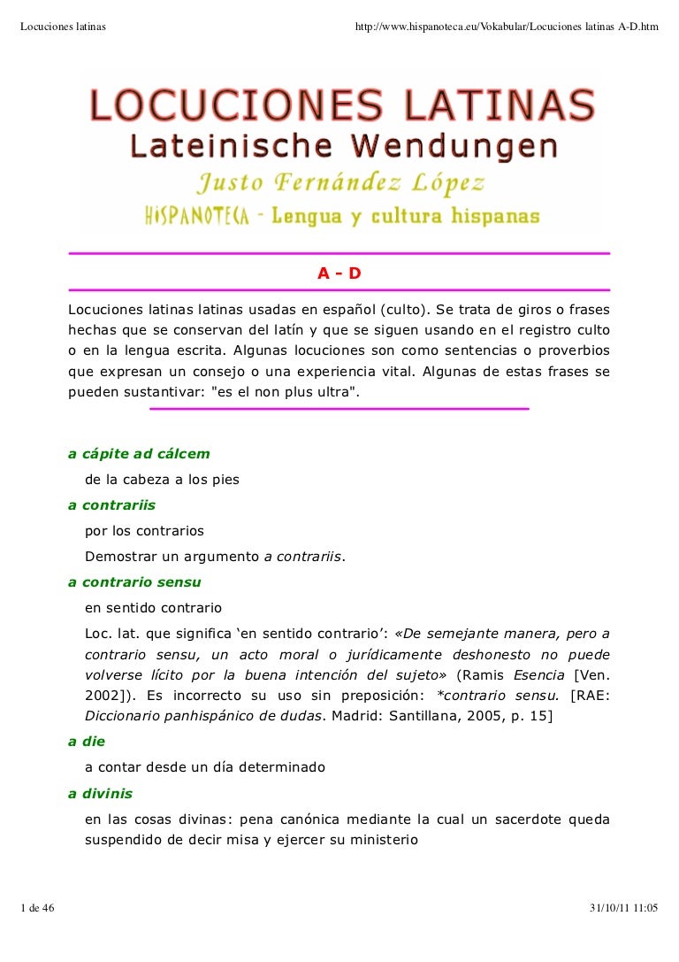 Locuciones latinas