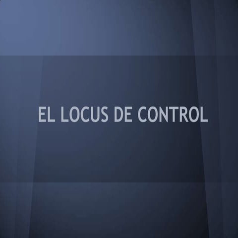 Locus de control | PPTX