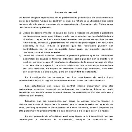 Locus de control