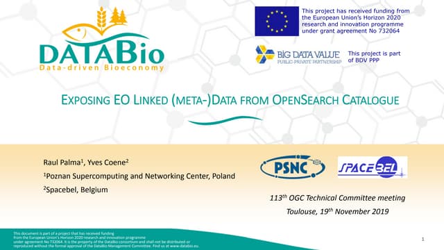 Exposing EO Linked (meta-)Data from OpenSearch Catalogue