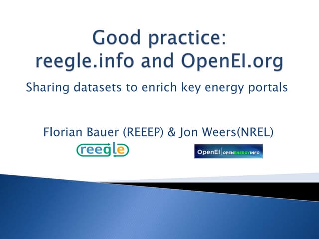 LOD Best practise: reegle.info and OpenEI