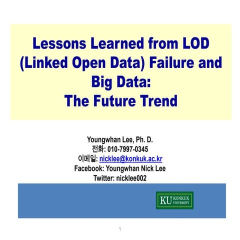 Lessons Learned from Lod Failure and Big Data : The Future Trend 