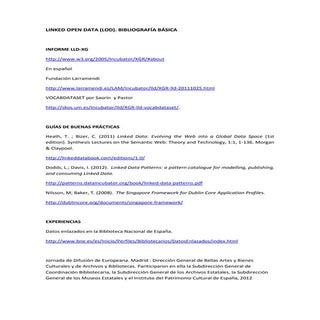 Linked Open Data. Bibliografía básica