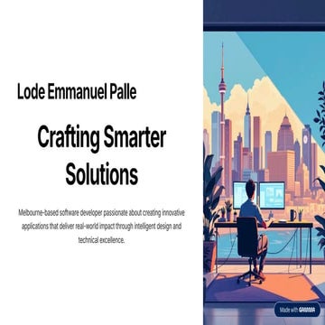 Lode Emmanuel Palle: Crafting Smarter Solutions