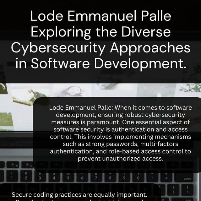 Lode Emmanuel Palle Exploring the Diverse Cybersecurity Approaches in Softwar...