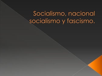 Socialismo, Socialismo nacional y Facismo