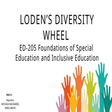 LODEN'S DIVERSITY WHEEL. powerpoint presentation