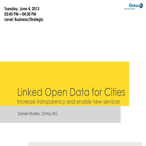Linked Open Data for cities at SemTechBiz 2013 (San Francisco)