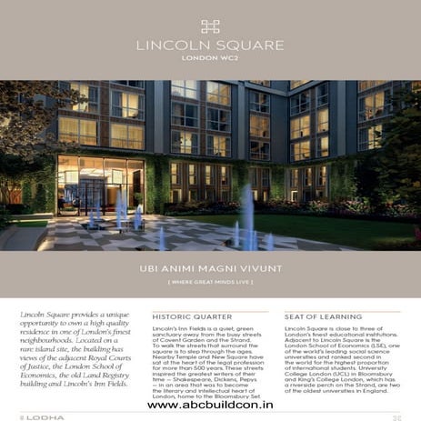 Lodha Lincoln Square, 8 Portugal St, London