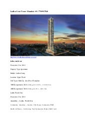 Lodha World Tower Lower Parel Mumbai +91-7709917340