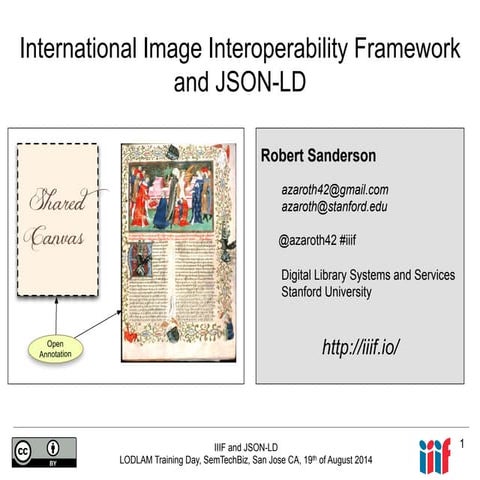IIIF and JSON-LD: LODLAM Training Day