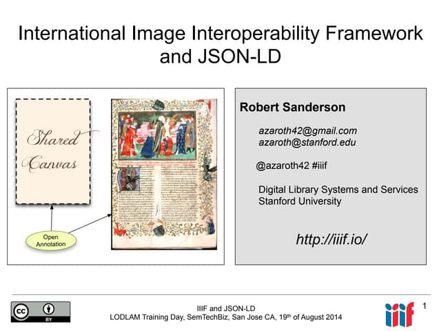 IIIF and JSON-LD: LODLAM Training Day