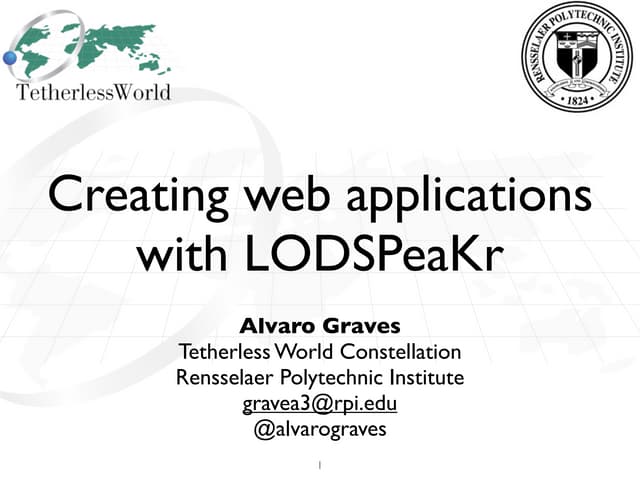 Creating web applications with LODSPeaKr