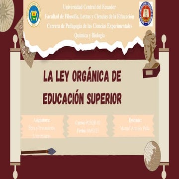 Ley Organica de Educacion Superior | PDF