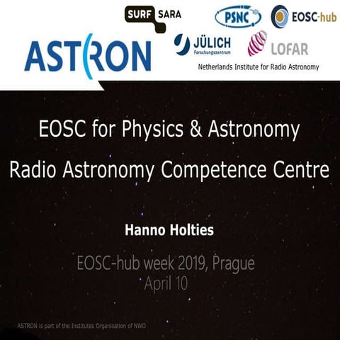 EOSC for Physics & Astronomy: Radio Astronomy Competence Centre