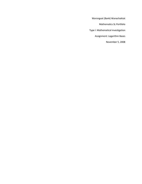 Logarithm Bases IA