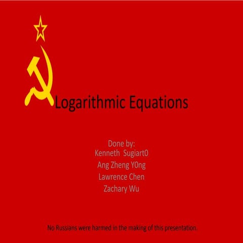 Logarithmic equations (soviet union)