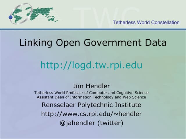 Linked Open Govt Data - Sem Tech East