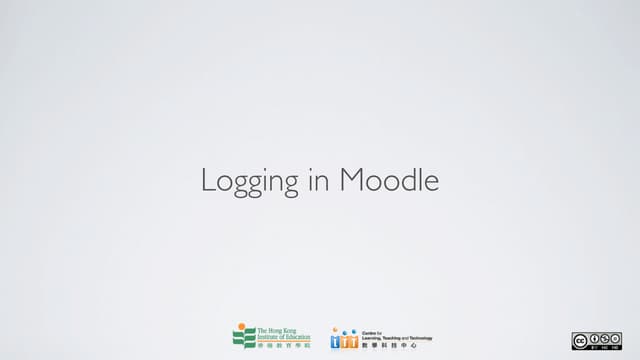 Logging in moodle