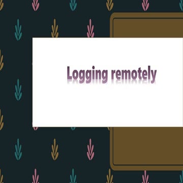 Logging remotely open ssh