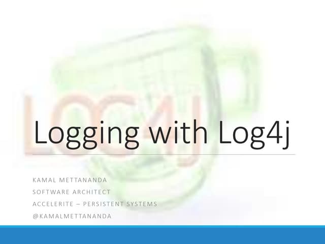 Logging with log4j v1.2